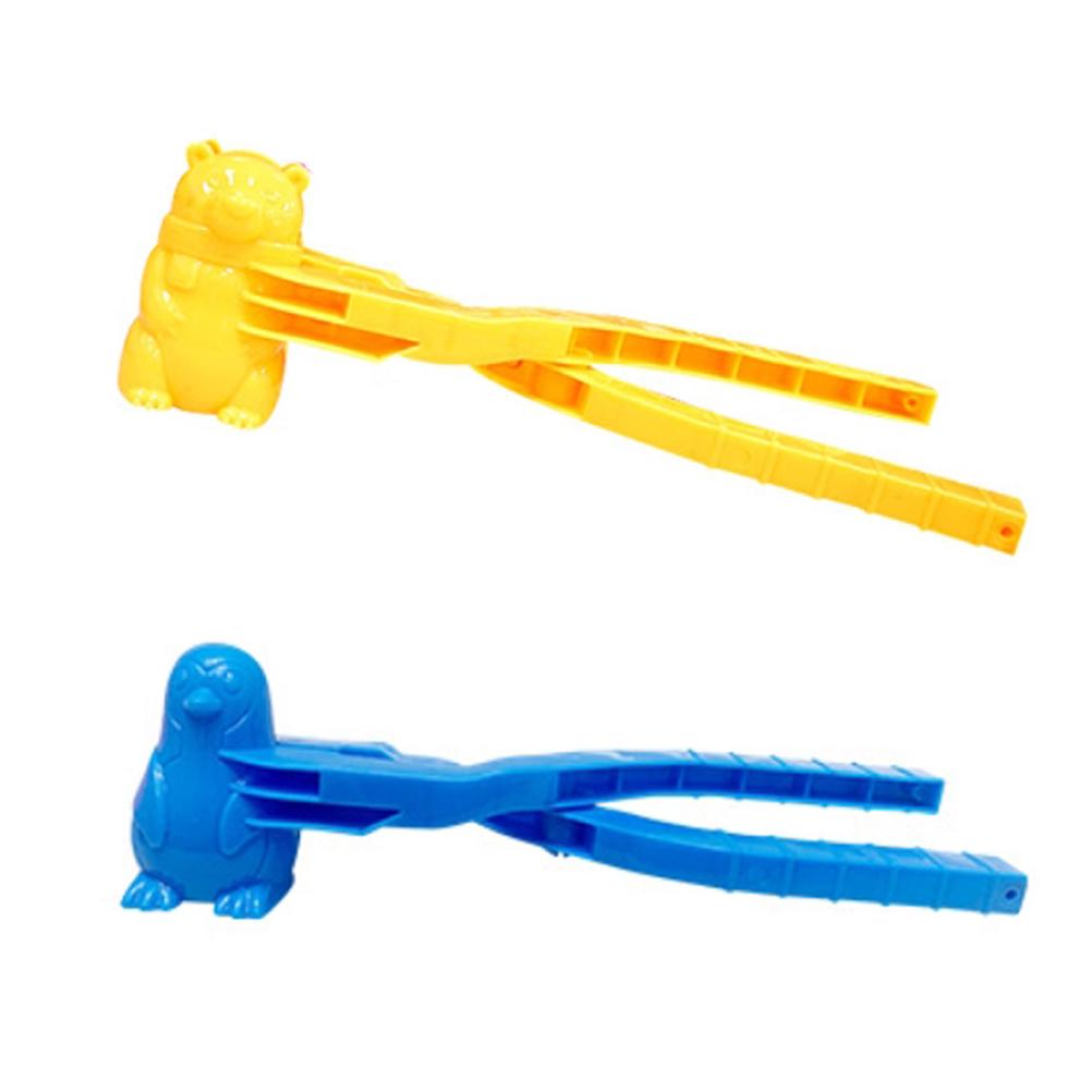 

Форма для снега, зажим для снежков, зимняя форма для игр в помещении и на улице, форма для снега, инструмент для изготовления песочных шариков, игрушка в подарок для детей Two (Penguin + Snow Bear) Color Random