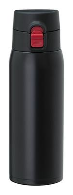 Atlas a 480ml Water Bottle with Vacuum and Lightest Water ARW-500BK, Insulation, Ultra-lightweight Design, One-touch Operation. Japan's Bottle. Black.