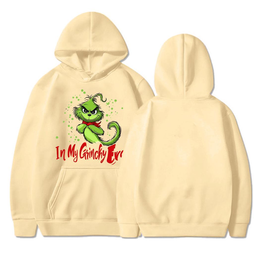 Dámská mikina s kulatým výstřihem, dlouhým rukávem a vánočním potiskem