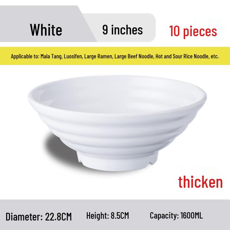 Japanese Style Melamine Ramen Noodle Bowls