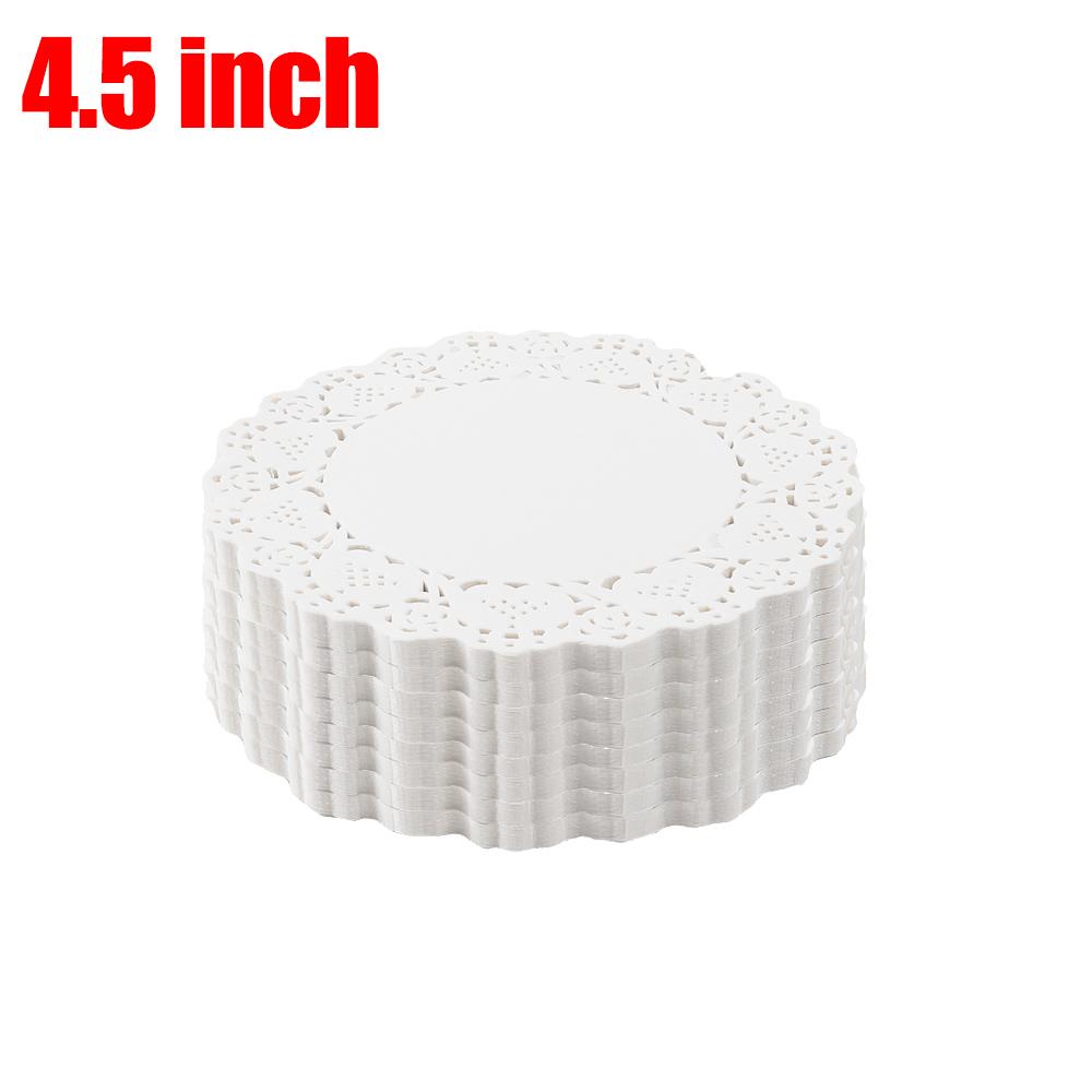 

100Pcs White Round Lace Coaster Placemat Paper Lace Cake Mat Doilies Wedding Gift Packing Birthday Christmas Table Oilpaper 100pcs
