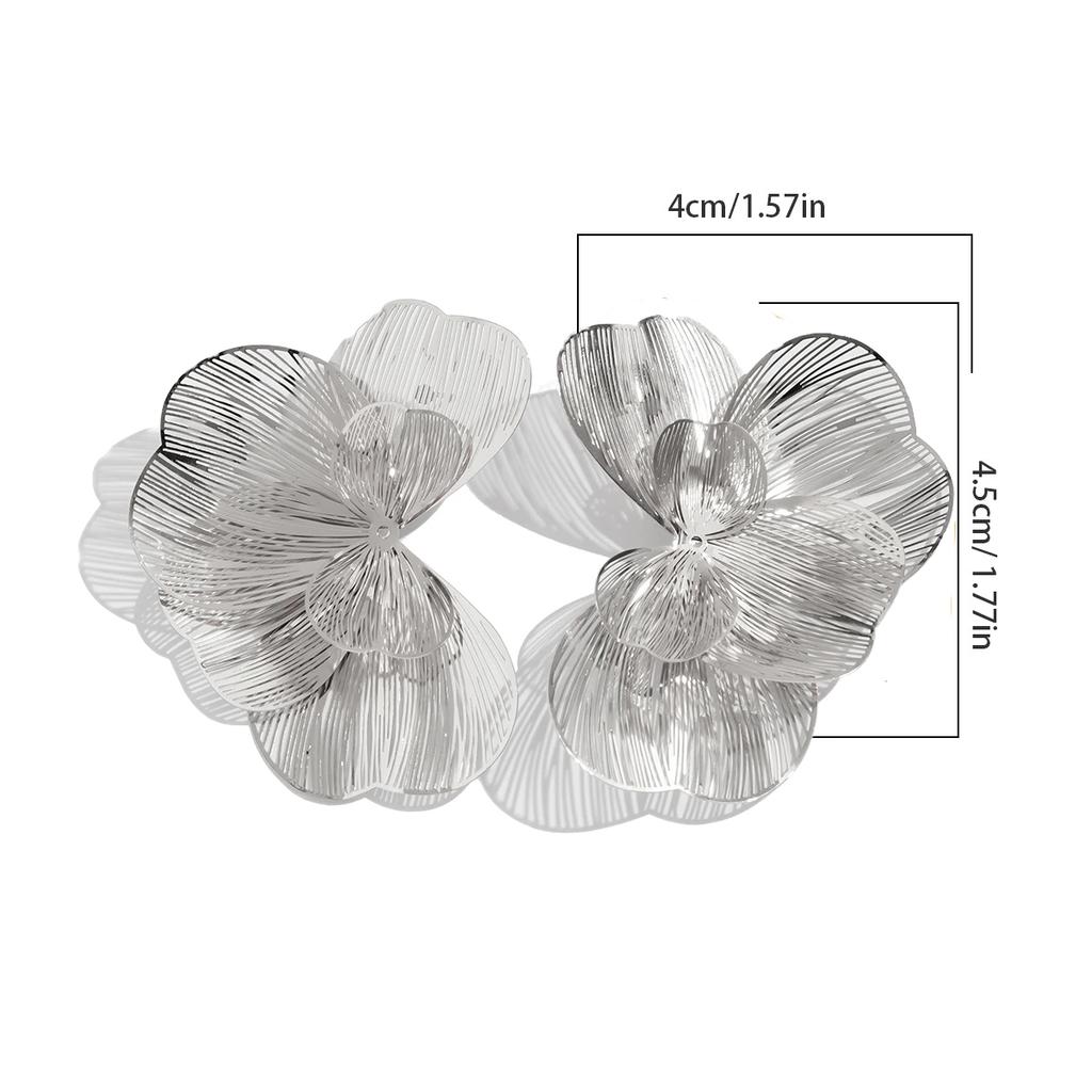 Creative Chic Petal Flower Stud Earrings for Women Wed Bridal Piercing Earring Daily Jewelry Gifts