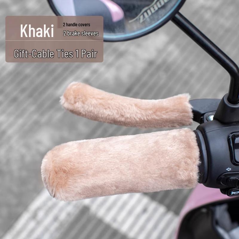 Waterproof Windproof Electric Motorcycle/Bicycle Handlebar Fleece Gloves - Winter Warmth