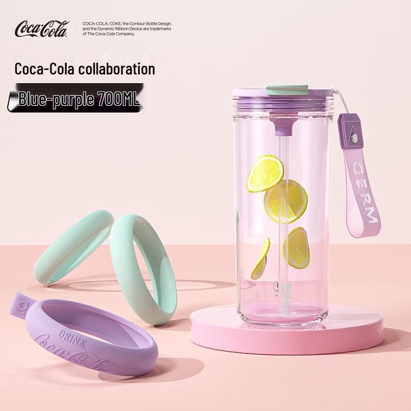 GEMINI Coca-Cola 700ml Doughnut Straw Water Bottle