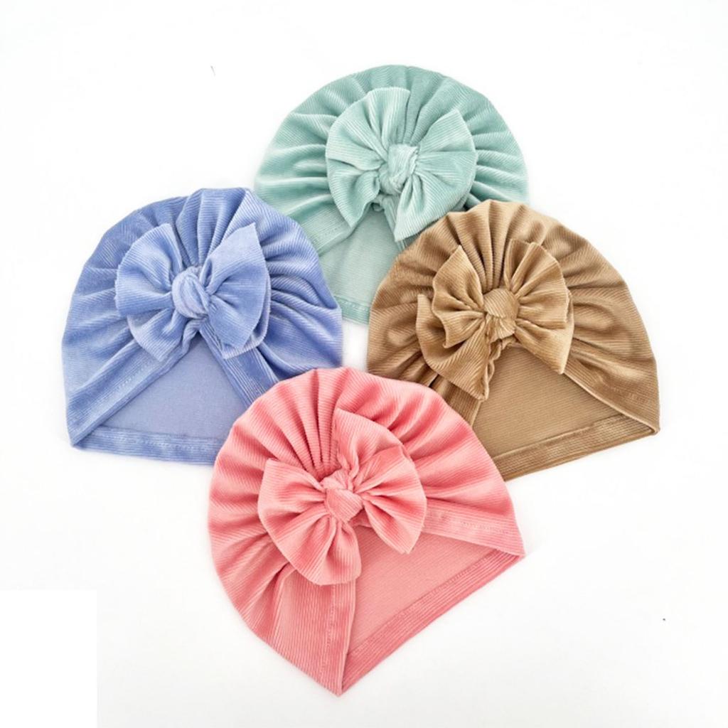 Baby's Headwear  Toddler Kids Baby Boys Girls Solid Color Bow Hat  Headwear Accessories