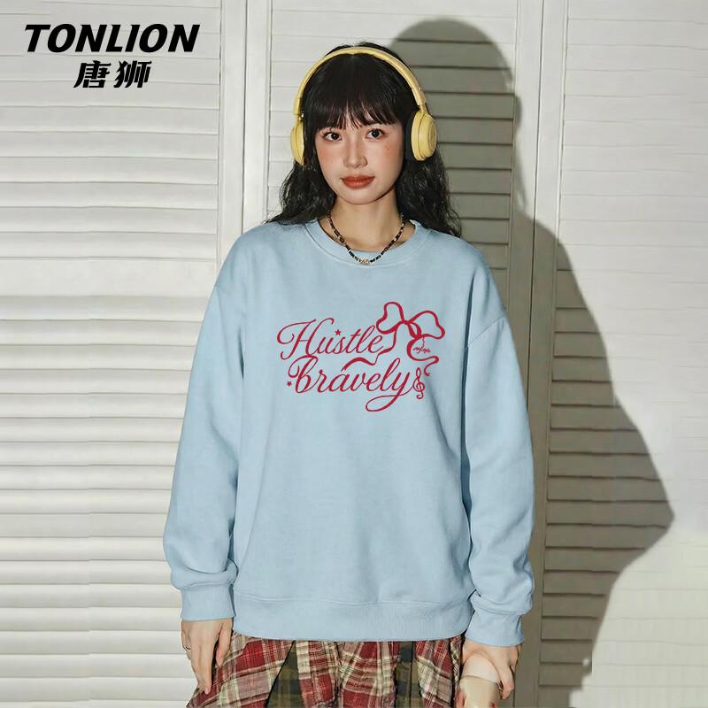 Женская толстовка с круглым вырезом и деталями в виде лент TonLion S