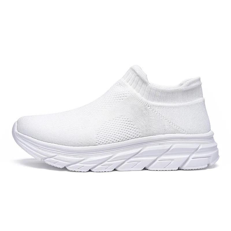 Fashion Green Men Sneakers Breathable Slip On Jogging Shoes Lightweight Trainers Sneakers Women Sports Shoes