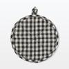 MUJI Pot Holder that can also be used as a Gingham 19 x 19 Linen Plain 12727545 trivet, Check, cm, Weave,