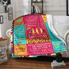 40Th Birthday Celebration Blanket Gift Customizable Blanket Personalized Name Comfortable Texture Throw For Sofa Couch Office Bed Picnics Four Seasons