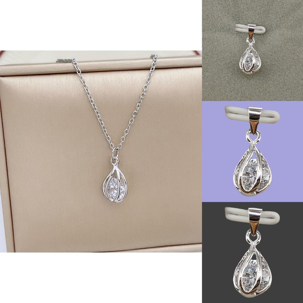 Exquisite Zircon Necklace Super Sparkling Inlaid Simple Collarbone Chain Jewelry Pendant Female Korean Light Luxury Niche High-end