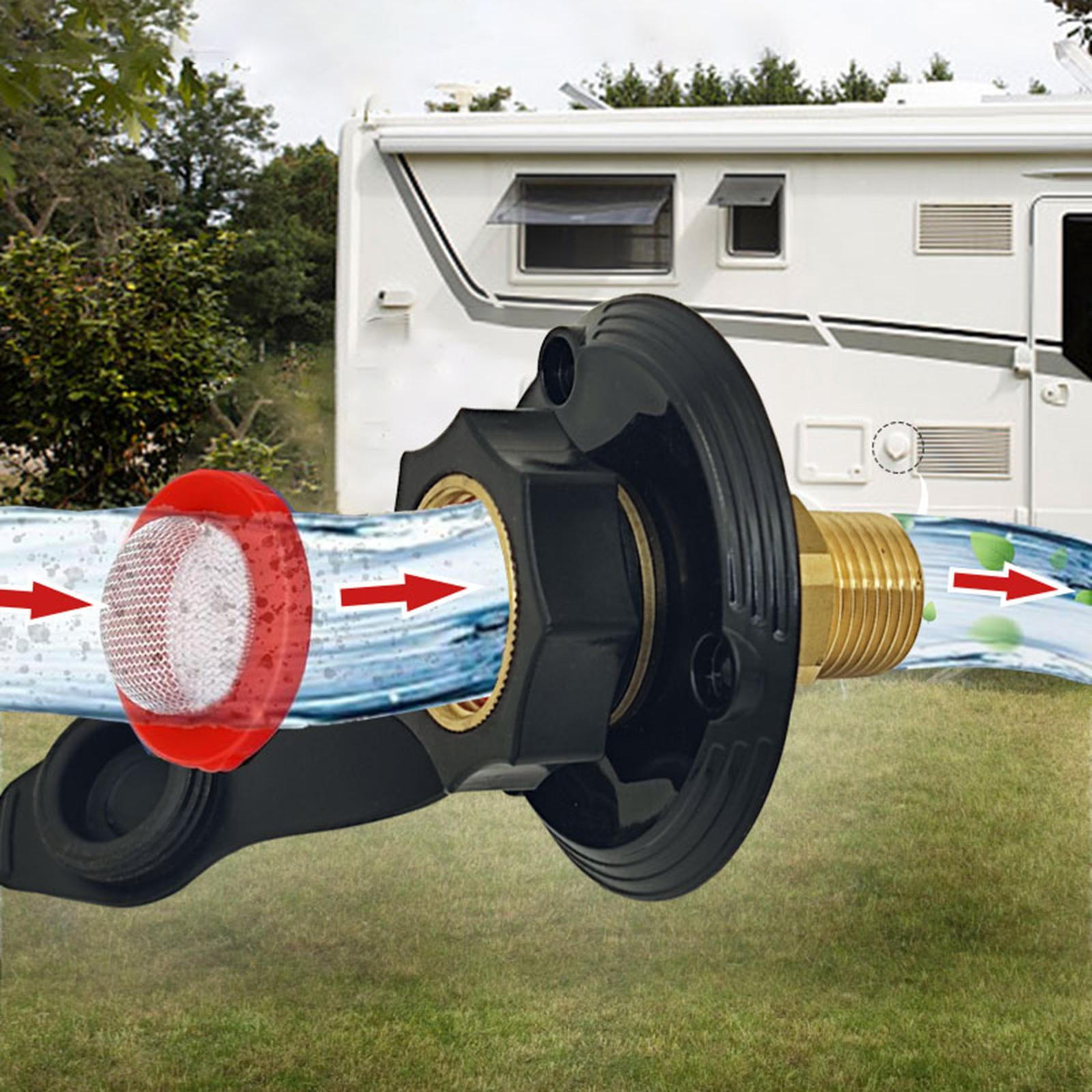 

Соединитель впускного клапана для заполнения водой RV City для прицепа Black