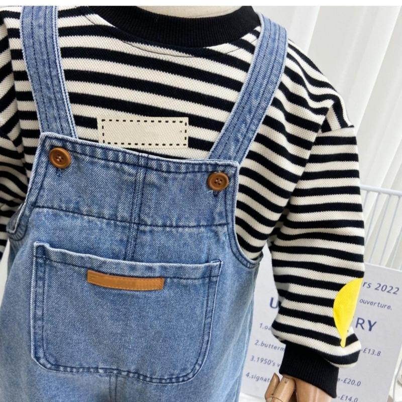 Chlapeček Pevné džínové overaly Dětské Jean Kalhoty Kojenecký overal Dětské oblečení Dětské overaly Podzim Dívčí outfity