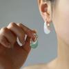 Retro Jade Flowing Earrings: Fashionable, Simple Design with Luxurious Versatile Charm.