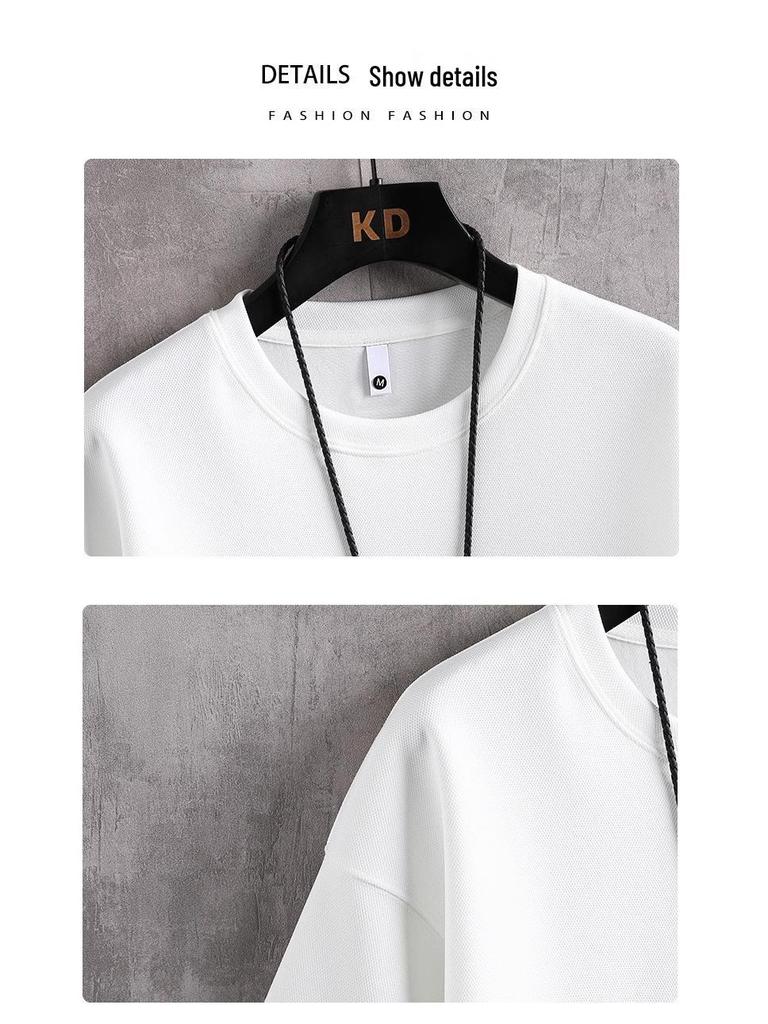 Men's Summer Ice Silk T-Shirt & Shorts Sports Casual Two-Piece Set