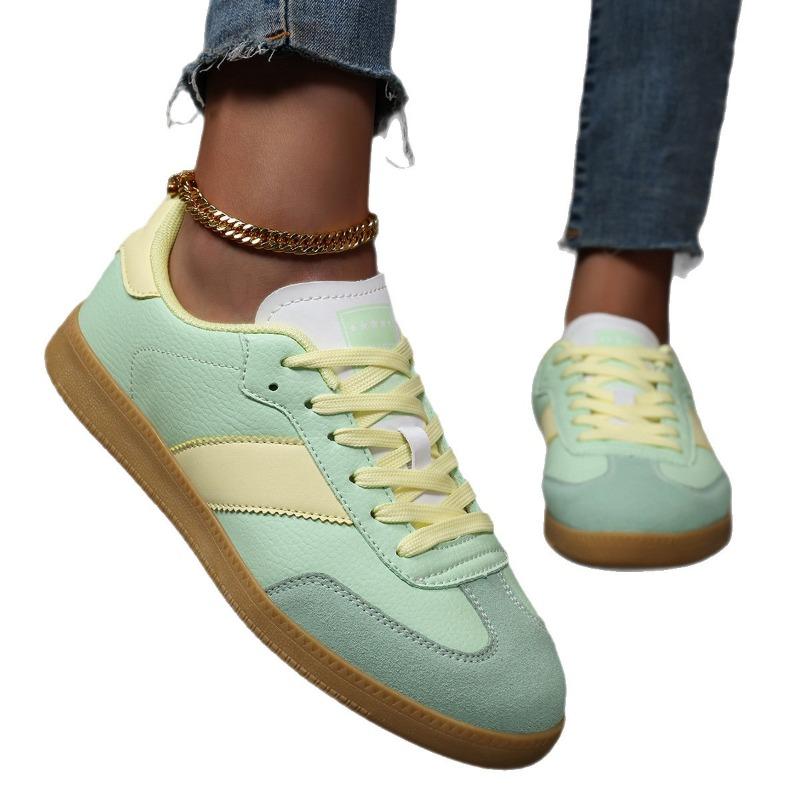 Casual able Women's Flat Board Shoes   Leopard Print Color Matched Sporty Versatile Breathable Waterproof Wear -..