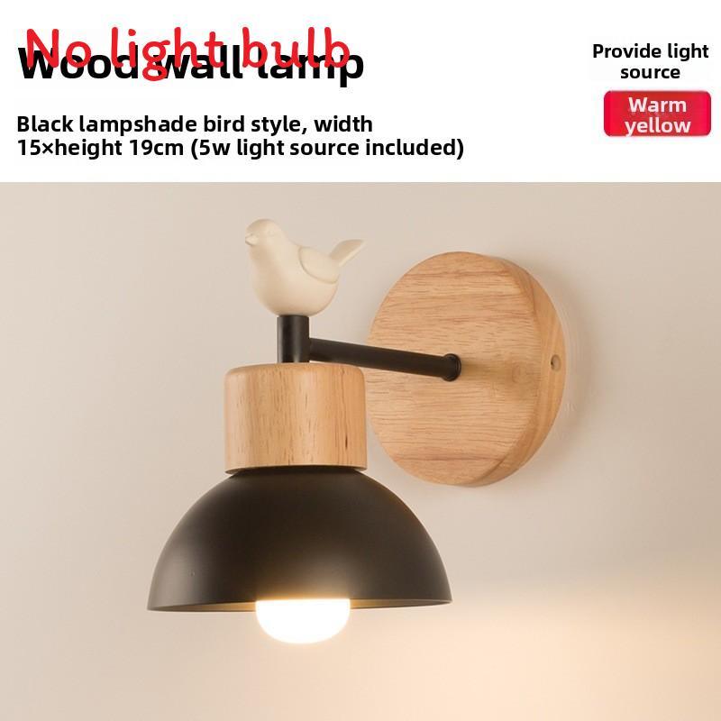 Nordische Wandleuchte LED Modern Minimalistisch Holz Flur Schlafzimmer Wohnzimmer Wandlicht Für Kinderzimmer Dekoration