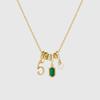 Copper Numeric Pendant Chain With Electroplated Finish For Trendy Casual Looks
