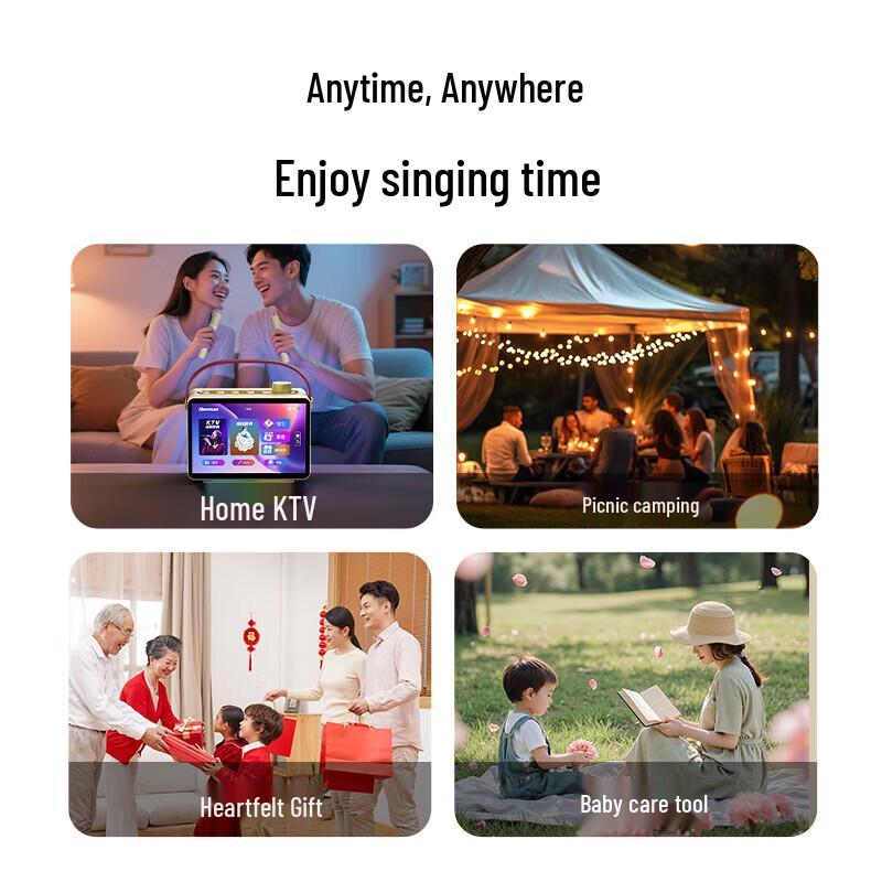 Newmine KK19 Portable KTV Smart Bluetooth Speaker CN plug (adapter included)