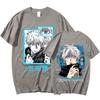 Anime Jujutsu Kaisen Satoru Gojo Graphic Printed T-shirt Men Women Casual Short Sleeves Cotton Summer Tee Shirts Oversized Gothic Streetwear