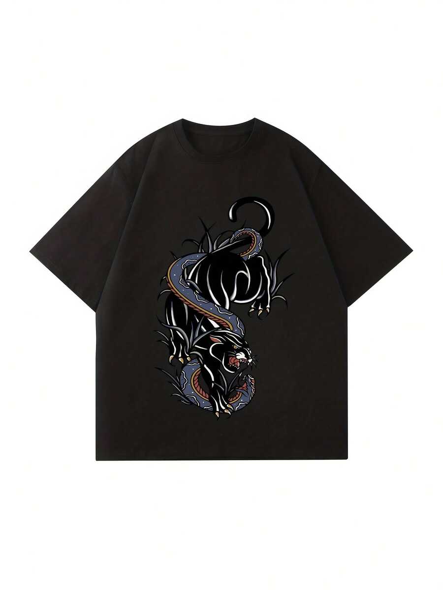 

Unisex S Short Sleeved T-Shirt Round Neck Loose Fashion High Street Anime S