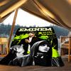 1pc Eminem, Rap God Outdoor Flannel Blanket, Cozy & Warm Soft Te Playful Design, Napping Camping,