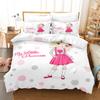 3D souprava ložního prádla pro dívčí pokoj Taneční dívčí povlak na peřinu 2/3dílný dárek k narozeninám AU140 * 210 v plné velikosti mikrovlákno Rychleschnoucí měkký bytový textil