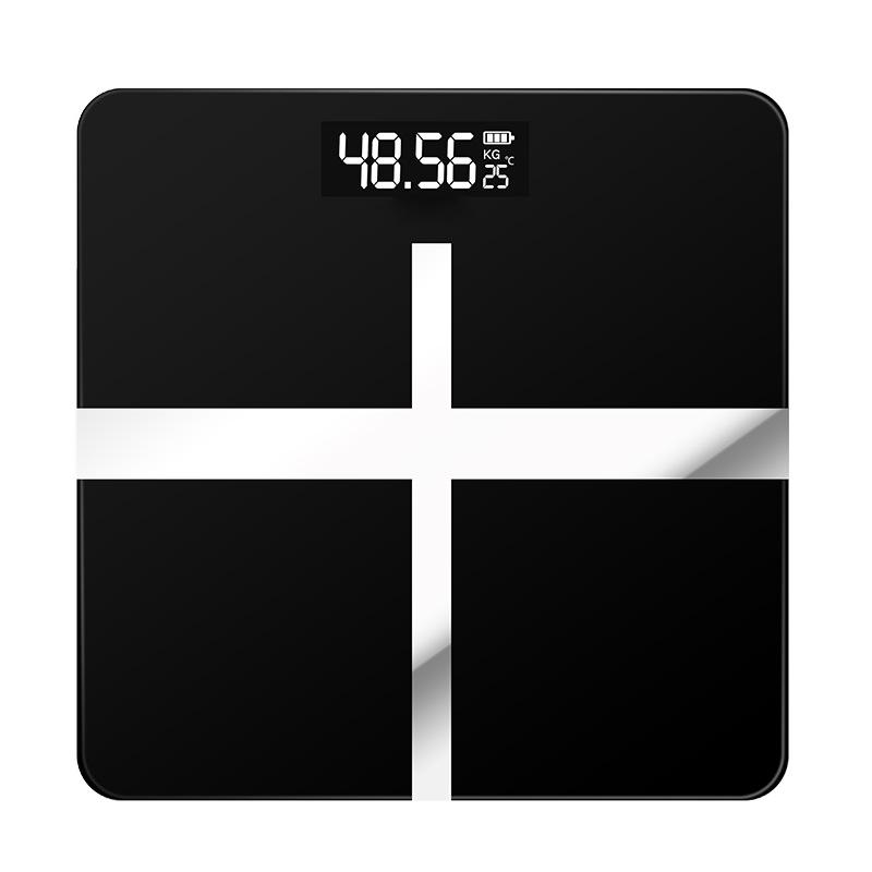 

ЖК-дисплей Весы для взвешивания тела Цифровые весы для здоровья Весы для ванной комнаты Электронные напольные весы для тела Стеклянные интеллектуальные весы Батарея чёрный