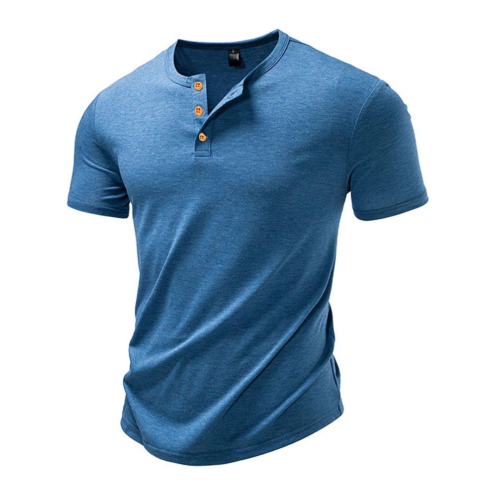 Men's Cotton T-shirt Summer Breathable Solid Color Slim Fit Cozy Short Sleeve Tees Casual Simple Style Soft Fabric Clothing