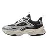 Li Ning Kinder Sport Lifestyle Serie Bequeme Mode Vielseitige Low-Top Freizeitschuhe Kinder Freizeitschuhe Schwarz Silber YKCV074-11