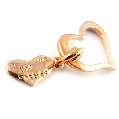 [D0982] - Gold 'I Love Mom' Pendant /