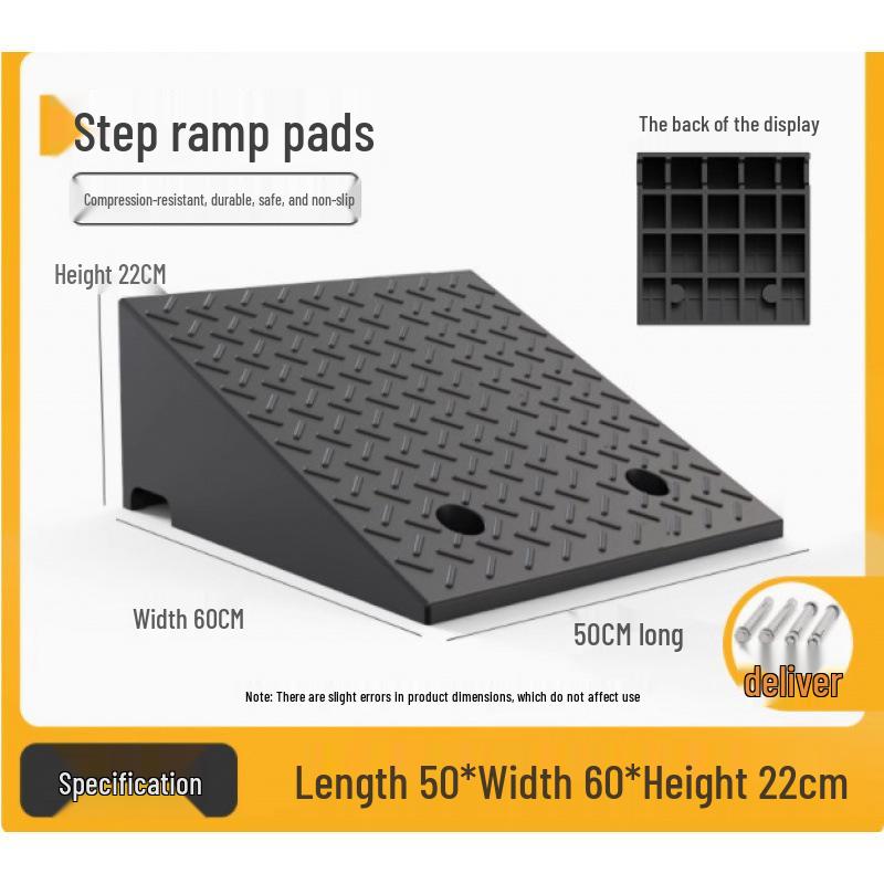 Rubber Curb & Threshold Ramp Mat for Home and Car 