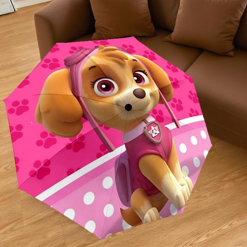 1PC paw prints Umbrella-8-Rib Reinforced, Automatic Open, Lightweight & Durable, Cute Fashion Accessory for Outdoor, Beach or Casual Use, Beach Umbrel