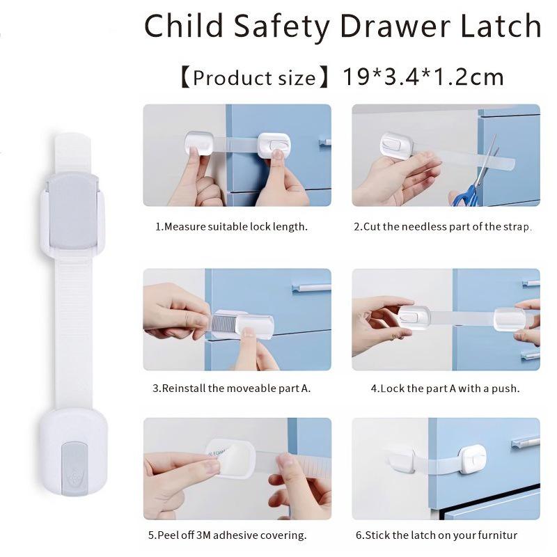 Multifunktionale Kindersicherung für Schränke und Toiletten