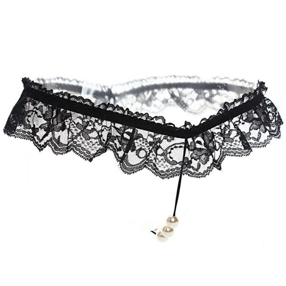 Sex Underwear Free Sex Underwear Women's Sexy T-pants Pearl Large Size Open Crotch Thong Lace Temptation Wholesale