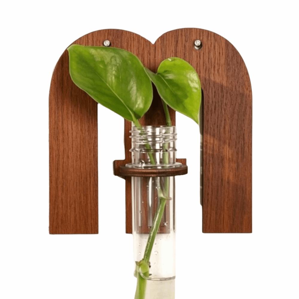 Flower Holder Wooden Hydroponic Planter Shelf A-Z Alphabet Vase Wall Decoration Home Ornaments Retro Flower Pot Indoor Garden