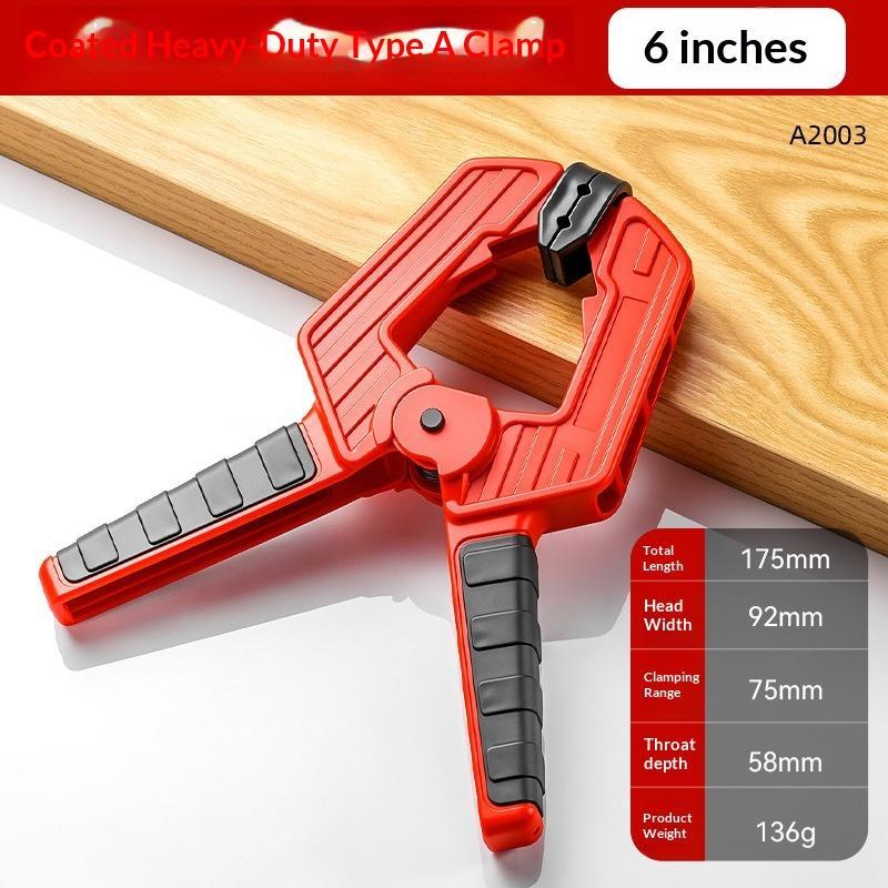 Heavy Duty Nylon Spring Clamp 6 Inch A Type Strong Grip Woodworking Clip for DIY Craft Furniture Repair Projects
