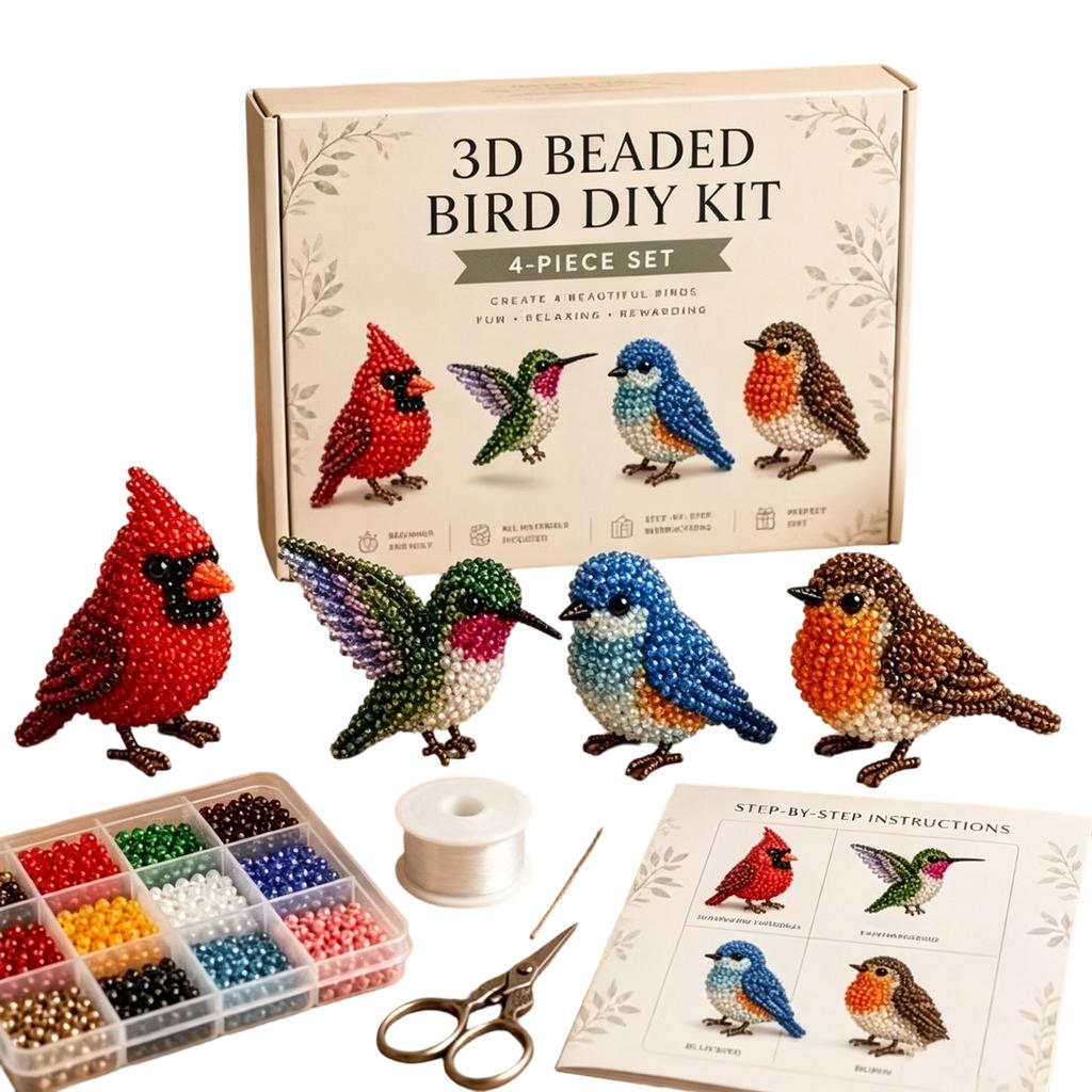 DIY 3D Beaded Animal Craft Set Creative Handmade Mini Animal Beading Kit With Detailed Instructions For Adults Teens Beginner