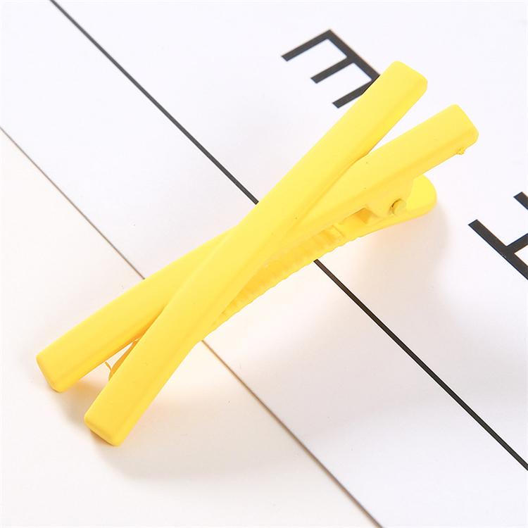PL Water Drop Type Matte Texture Bb Clip Candy Color Cross Word Korean Girl Heart Hair Clip