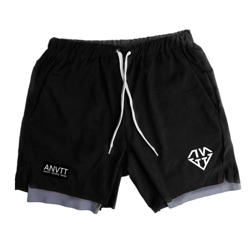 

Тонкая легкая спортивная одежда, двухслойная, высококачественная, для тренировок, фитнеса, тренажерного зала, гибкие мужские спортивные штаны для бега, баскетбольные шорты для мужчин XL