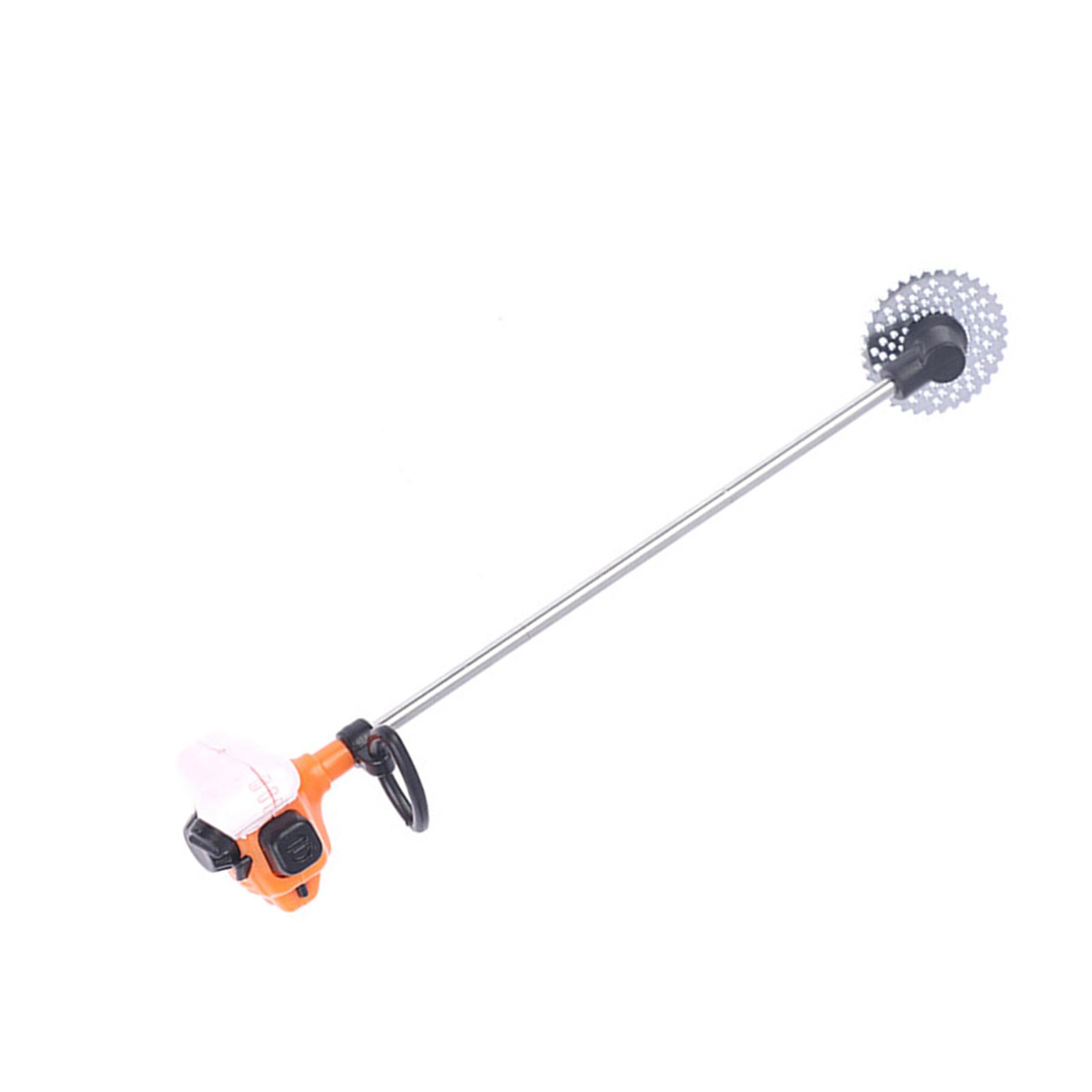 

Маленькая газонокосилка для кукольного сада, демонстрационная миниатюрная бензопила, мебель для кукольного домика 1/12, украшения для кукольного домика 5