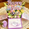 Best Wishes 3D Mother's Day Card Butterfly Flower Pop Up Card Mom Greeting Card  Party Decoration