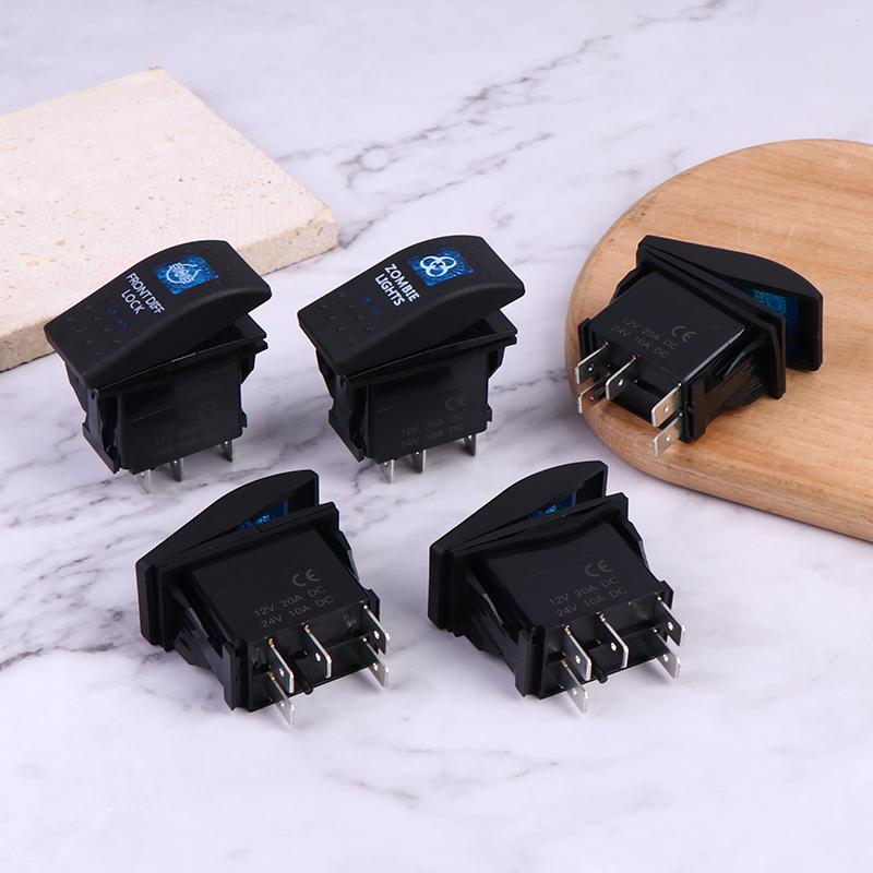 5Pin Car Switch Boat Truck Light Toggle Switch Waterproof 12V/24V Bar Style Toggle Rocker Reverse Rear Light Switch