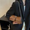Einfarbig Damen Kette Schulter Seitentasche Kompakt PU Leder Handtasche Und Geldbörse Vintage Luxusmarke Damen Klappe Crossbody Sling Tasche