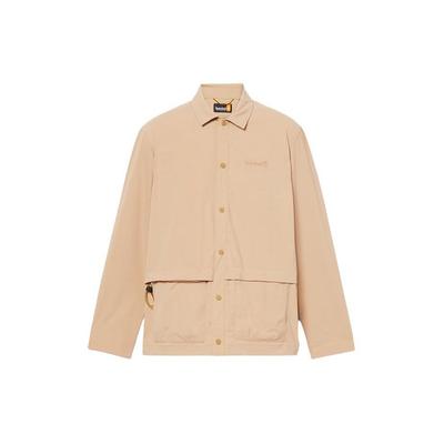 Jaqueta Casual de Cor Sólida com Gola Polo de Secagem Rápida para Homens Jaquetas Trigo Claro A5SDE-EH3