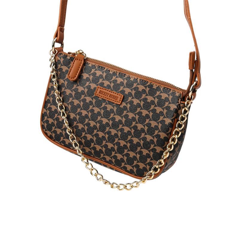 New Disney Mickey Series PVC Dumpling Bag Shoulder Bag Medium Size Women's Coffee LW-CRD-18