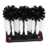 3 Head Cup Brush Removable Efficient Cleaning Glass Washer Brush with Suction Base for Bar Long Leg