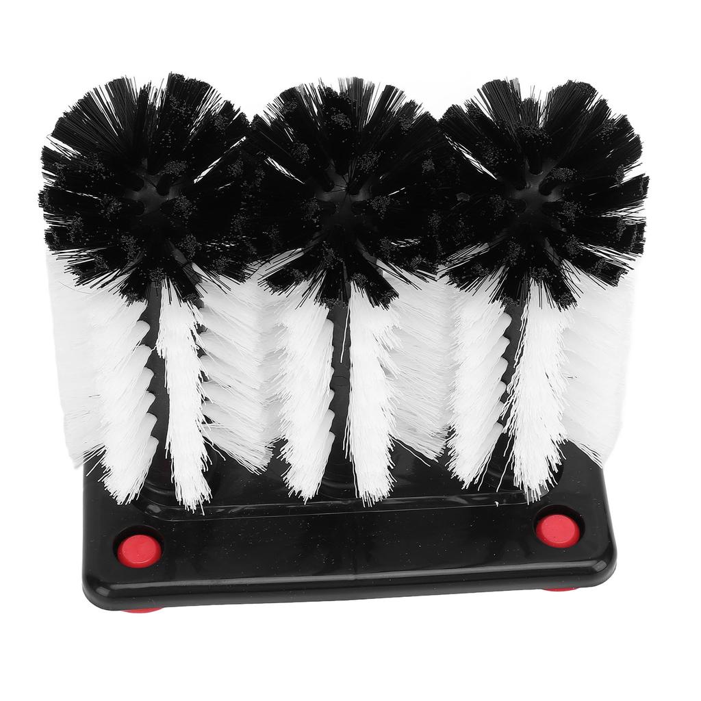 3 Head Cup Brush Removable Efficient Cleaning Glass Washer Brush with Suction Base for Bar Long Leg