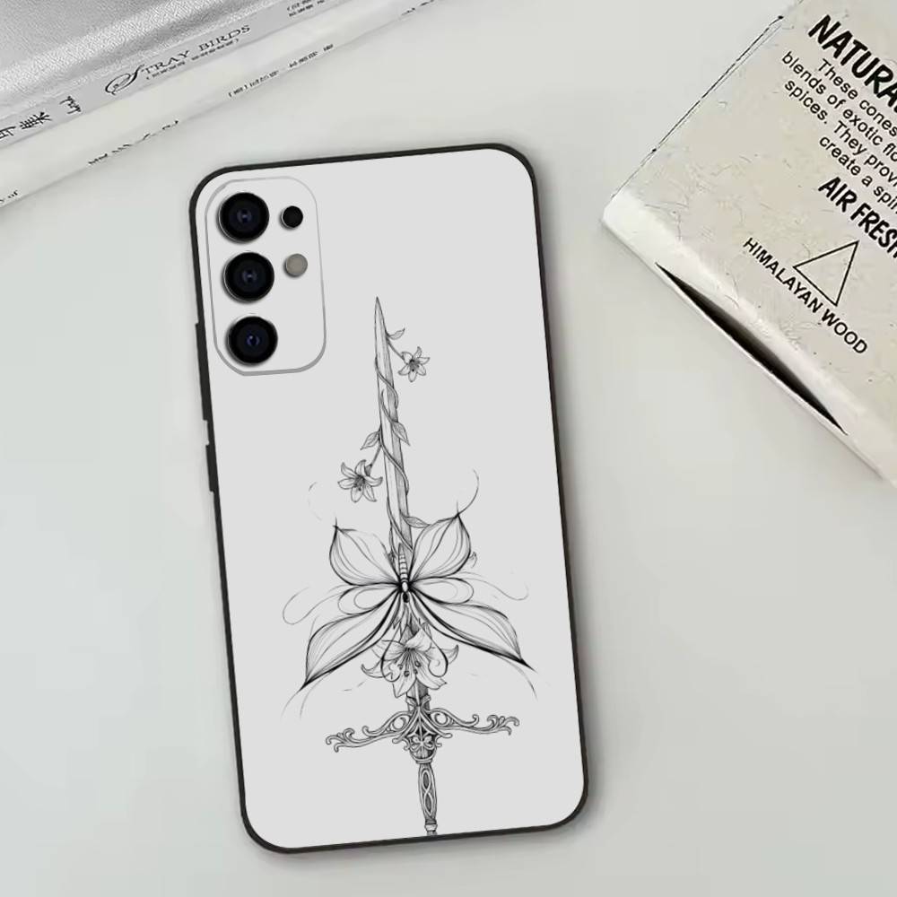 The Sword Creative Pattern   Phone Case For Samsung S25,S24,S21,S22,S23,S30,Ultra,S20,Plus,Fe,Lite,Note,10,Black Cover