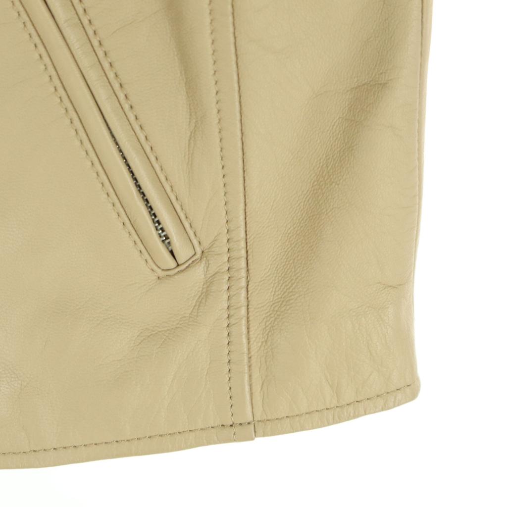 SLOBE IENA Long Sleeve Leather Double Riders Jacket 38 Sheep Leather Women Used