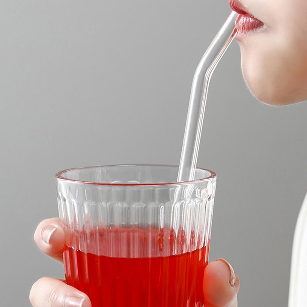 Durable Glass Drinking Straws Set Trendy Glass Drink Straw Brush Set for Reducing Plastic Waste In Everyday Life
